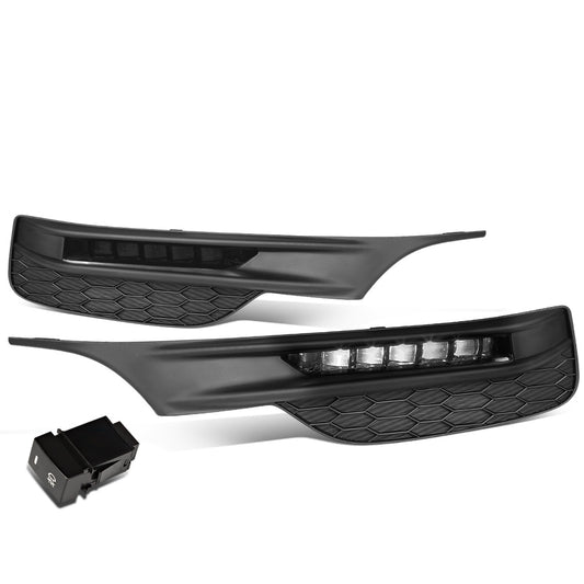 FAROS DE NIEBLA 16-17 HONDA ACCORD - HIGH POWERED LED - WITH SWITCH, BEZEL - SMOKE