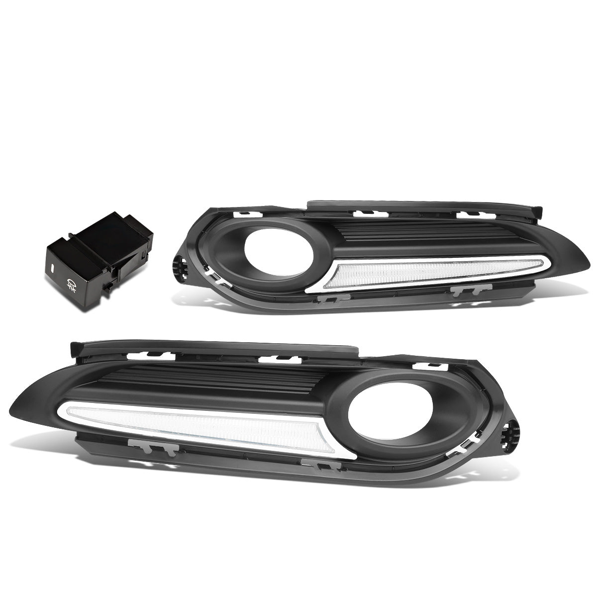 FAROS DE NIEBLA 16-18 HONDA HR-V - WITH DRL STRIP - BLACK / CLEAR
