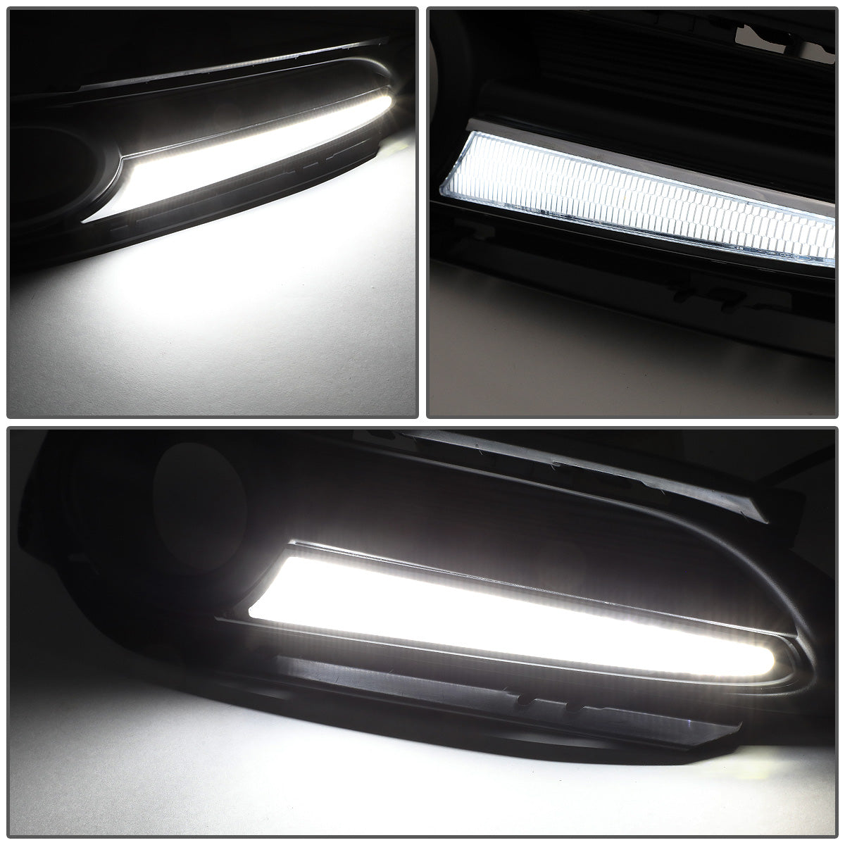 FAROS DE NIEBLA 16-18 HONDA HR-V - WITH DRL STRIP - BLACK / CLEAR