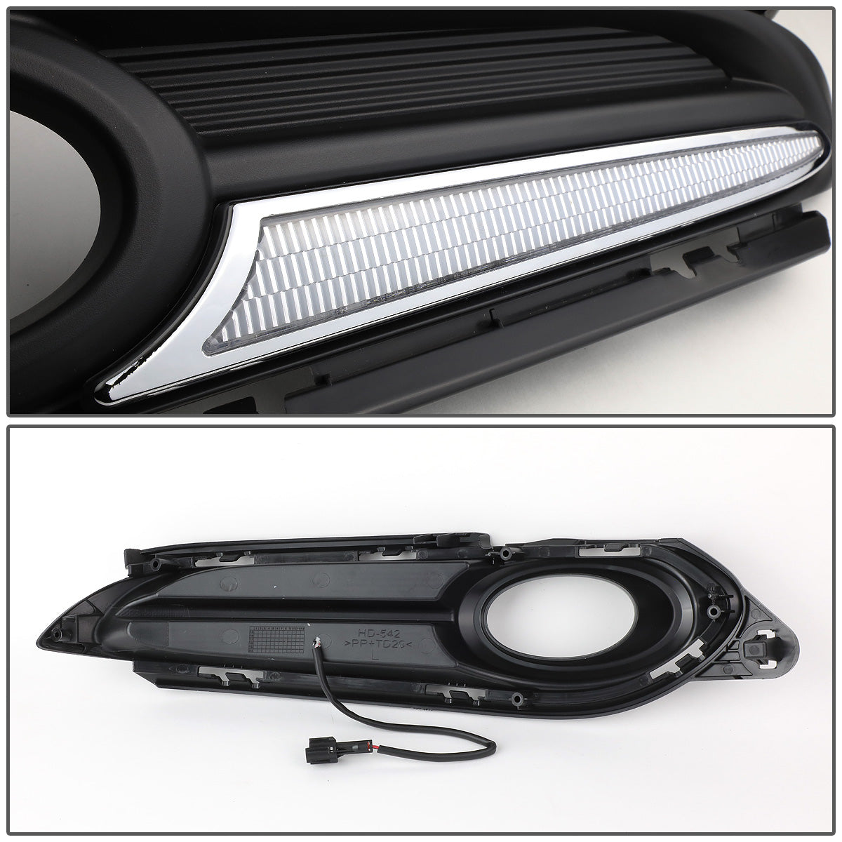 FAROS DE NIEBLA 16-18 HONDA HR-V - WITH DRL STRIP - BLACK / CLEAR