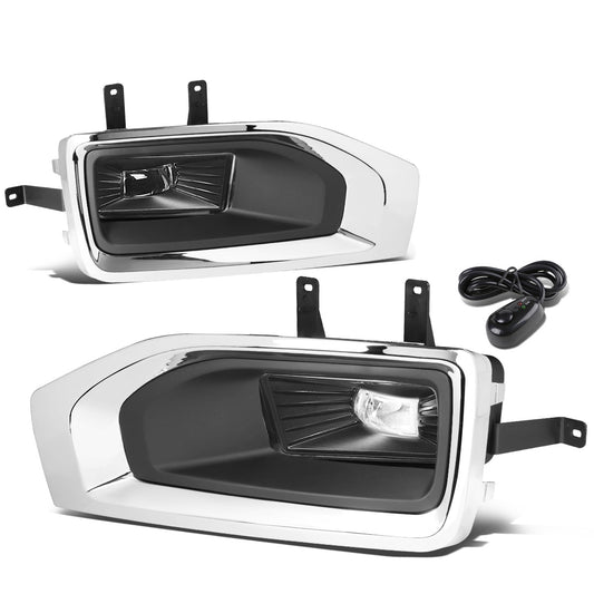 FAROS DE NIEBLA 15-18 GMC YUKON, YUKON XL - HIGH POWERED LED - WITH SWITCH, BEZEL - CHROME / CLEAR