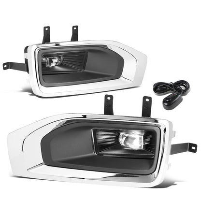 FAROS DE NIEBLA 15-18 GMC YUKON, YUKON XL - HIGH POWERED LED - WITH SWITCH, BEZEL - CHROME / CLEAR