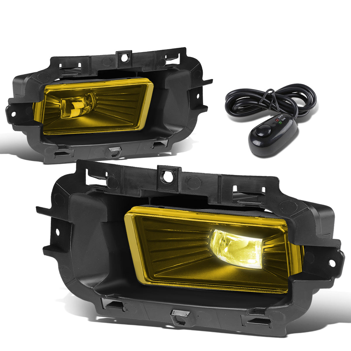 FAROS DE NIEBLA 14-15 CHEVY SILVERADO 1500 - HIGH POWERED LED - WITH SWITCH - CHROME / CLEAR
