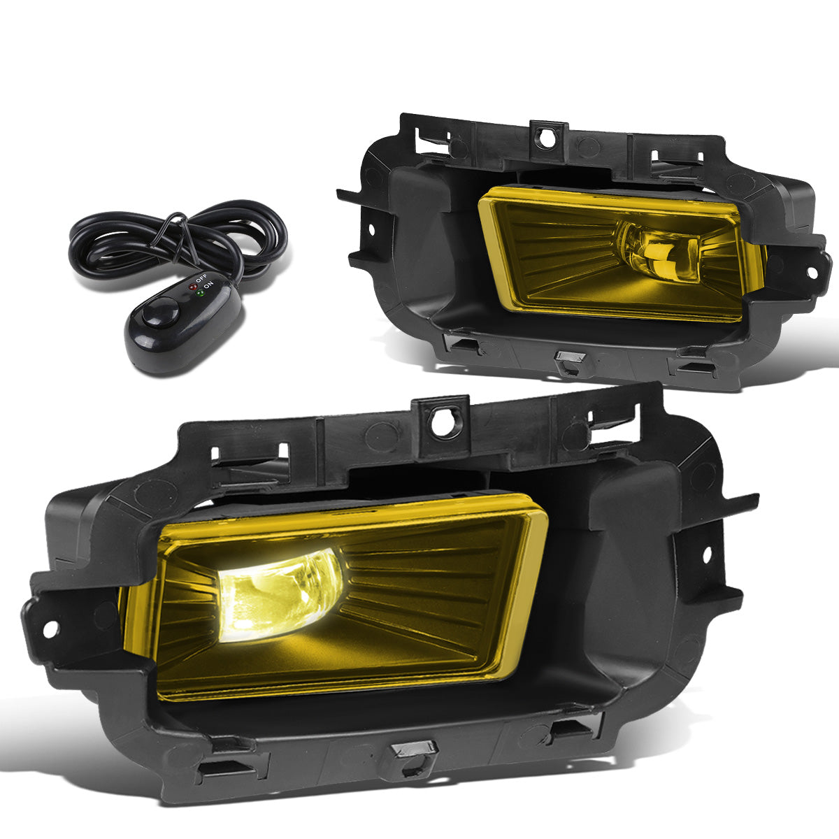 FAROS DE NIEBLA 14-15 CHEVY SILVERADO 1500 - HIGH POWERED LED - WITH SWITCH - CHROME / CLEAR