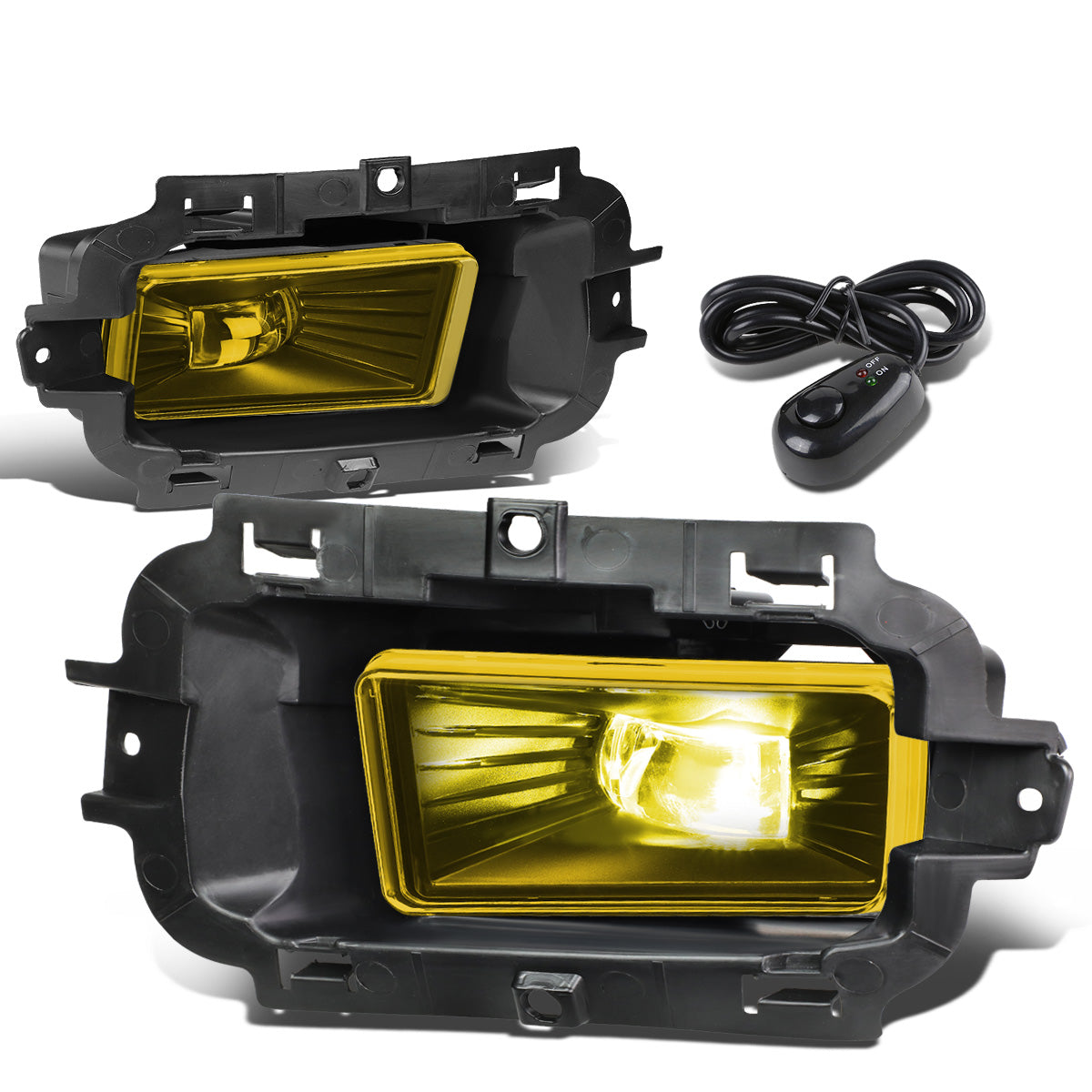 FAROS DE NIEBLA 14-15 CHEVY SILVERADO 1500 - HIGH POWERED LED - WITH SWITCH - CHROME / CLEAR