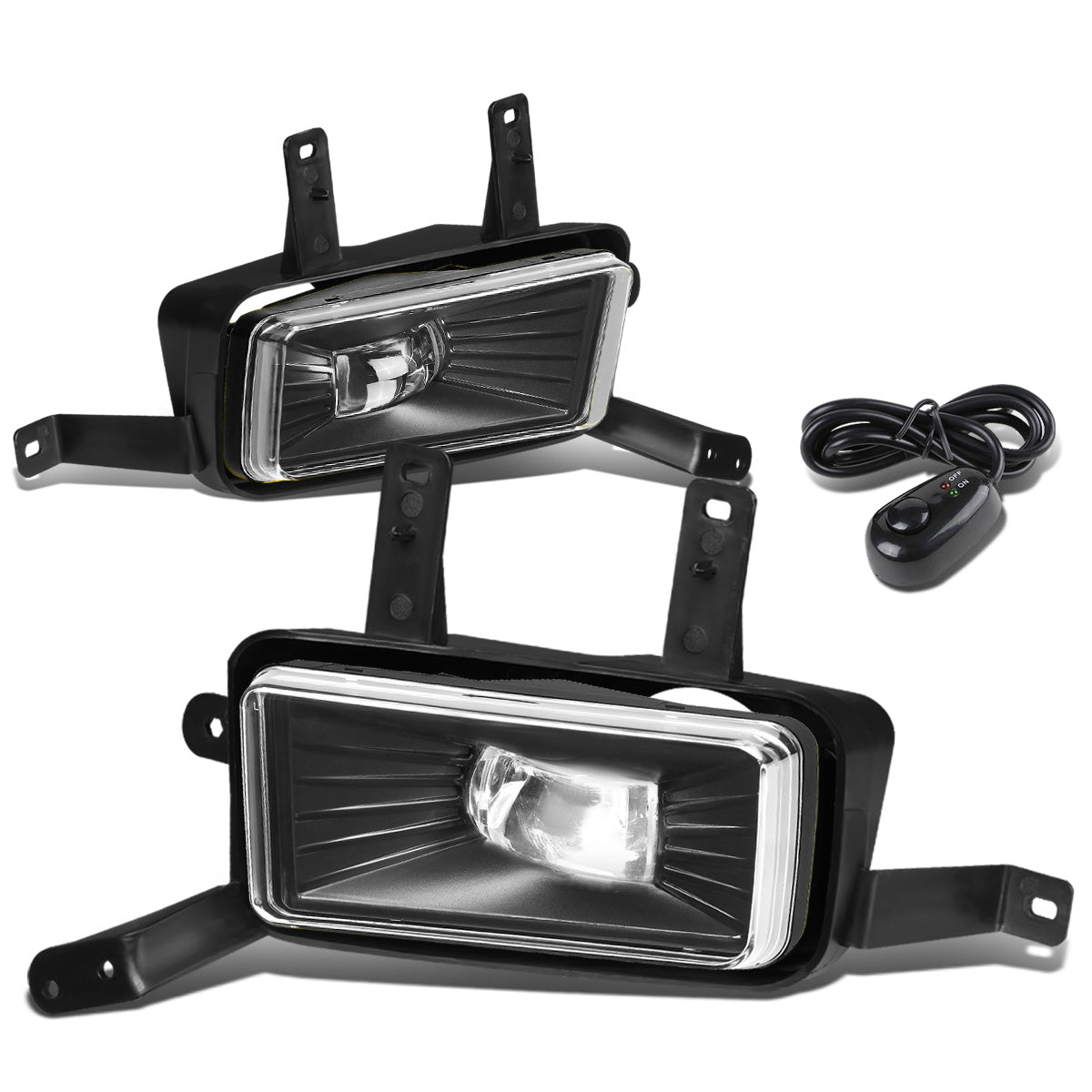 FAROS DE NIEBLA 15-20 CHEVY TAHOE, SUBURBAN, GMC YUKON, YUKON XL / 16-19 CHEVY SUBURBAN 3500HD - HIGH POWERED LED - WITH SWITCH - CHROME / CLEAR