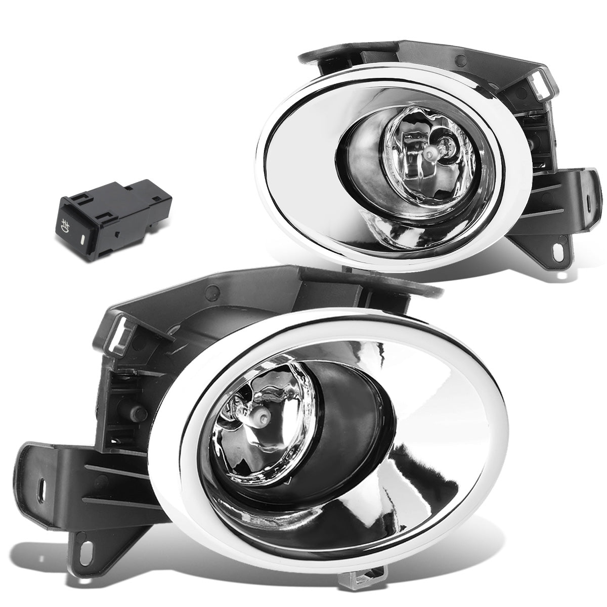 FAROS DE NIEBLA 13-16 NISSAN PATHFINDER - WITH SWITCH, BEZEL - H11 BULB - CHROME / CLEAR