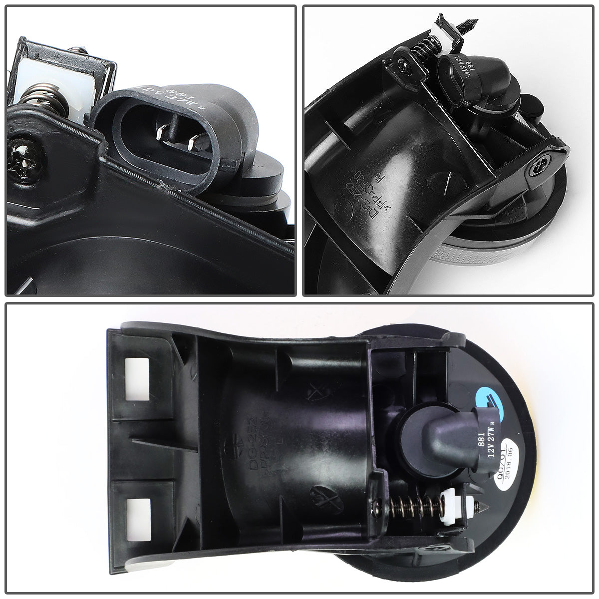 FAROS DE NIEBLA 94-98 DODGE RAM 1500, 2500, 3500 - FITS MODELS WITHOUT SPORT PACKAGE ONLY - NO SWITCH - CHROME / CLEAR