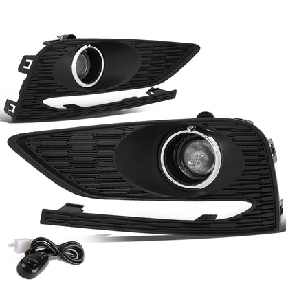 FAROS DE NIEBLA 16-18 CHEVY CRUZE - DOES NOT FIT LT MANUAL OR DIESEL MANUAL MODELS - WITH SWITCH, BEZEL - CHROME / CLEAR
