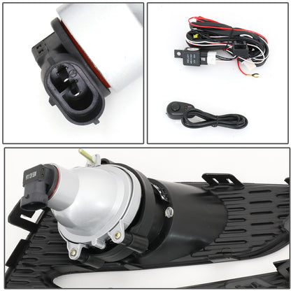 FAROS DE NIEBLA 16-18 CHEVY CRUZE - DOES NOT FIT LT MANUAL OR DIESEL MANUAL MODELS - WITH SWITCH, BEZEL - CHROME / CLEAR