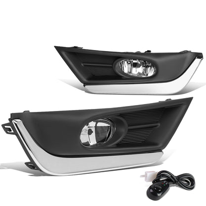 FAROS DE NIEBLA 17-18 HONDA CR-V - REQUIRES FOG LIGHT BRACKETS FOR INSTALLATION - WITH CHROME TRIM BEZEL - CHROME / CLEAR