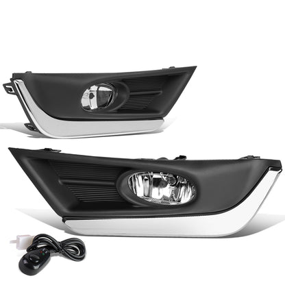 FAROS DE NIEBLA 17-18 HONDA CR-V - REQUIRES FOG LIGHT BRACKETS FOR INSTALLATION - WITH CHROME TRIM BEZEL - CHROME / CLEAR