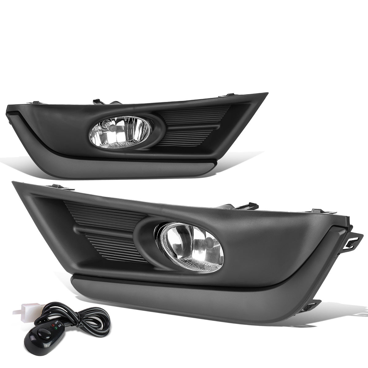 FAROS DE NIEBLA 17-18 HONDA CR-V - REQUIRES FOG LIGHT BRACKETS FOR INSTALLATION - WITH BLACK TRIM BEZEL - CHROME / CLEAR