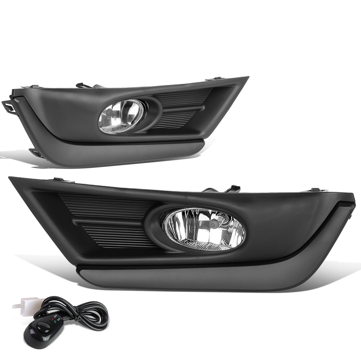 FAROS DE NIEBLA 17-18 HONDA CR-V - REQUIRES FOG LIGHT BRACKETS FOR INSTALLATION - WITH BLACK TRIM BEZEL - CHROME / CLEAR
