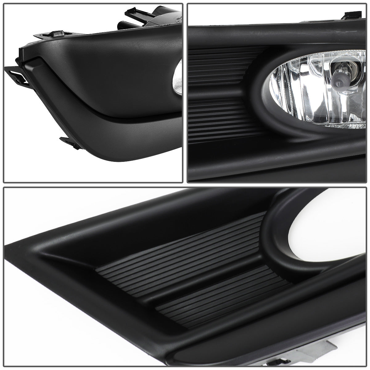 FAROS DE NIEBLA 17-18 HONDA CR-V - REQUIRES FOG LIGHT BRACKETS FOR INSTALLATION - WITH BLACK TRIM BEZEL - CHROME / CLEAR