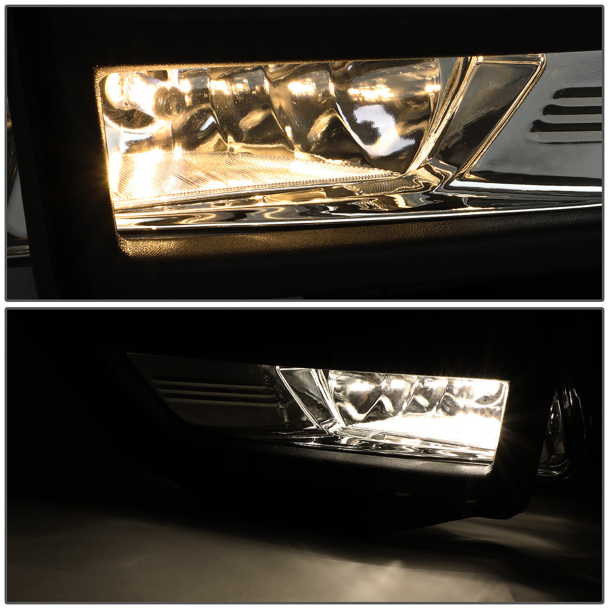 FAROS DE NIEBLA 17-18 NISSAN ROGUE - DOES NOT FIT SPORT MODELS - WITH BLACK BEZEL - CHROME / CLEAR