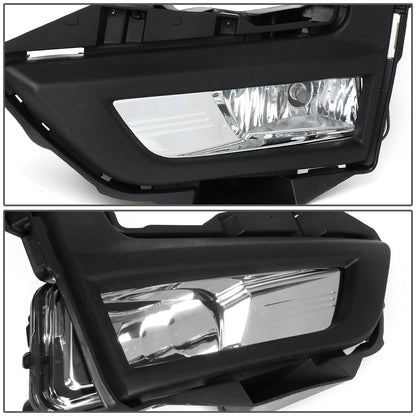 FAROS DE NIEBLA 17-18 NISSAN ROGUE - DOES NOT FIT SPORT MODELS - WITH BLACK BEZEL - CHROME / CLEAR