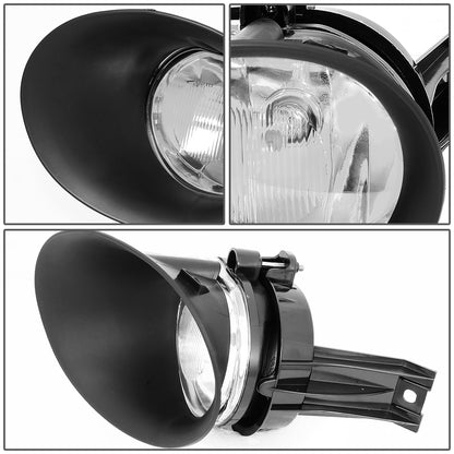 FAROS DE NIEBLA 02-08 DODGE RAM 1500 / 03-09 DODGE RAM 2500, 3500 - FITS STEEL BUMPER MODELS ONLY - WITH SWITCH, BEZEL - CHROME / CLEAR