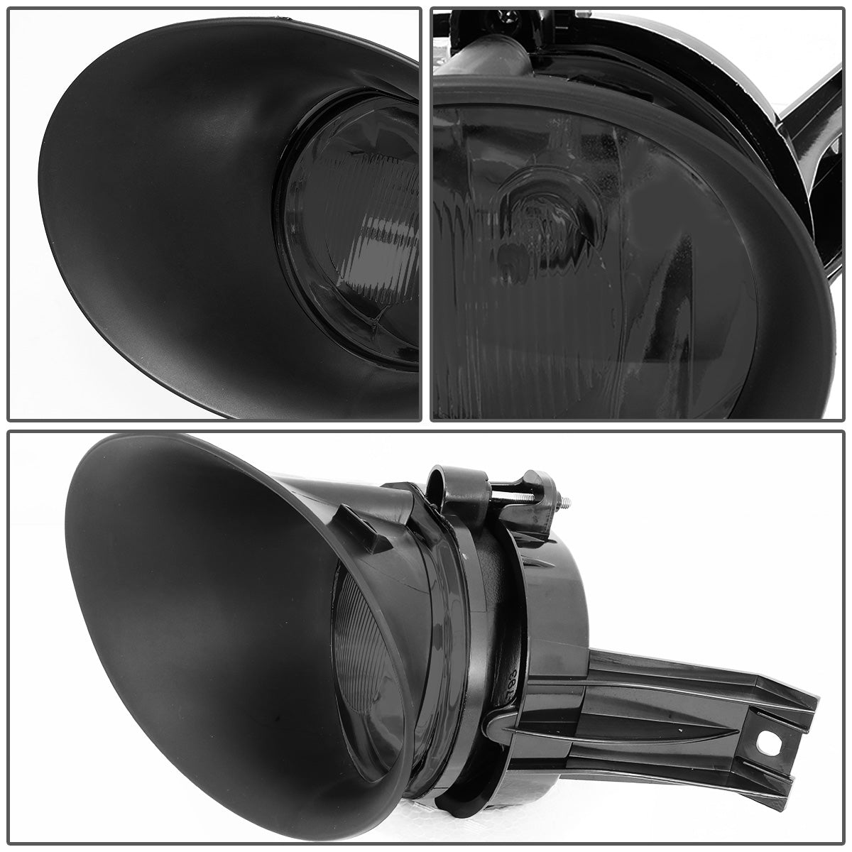 FAROS DE NIEBLA 02-08 DODGE RAM 1500 / 03-09 DODGE RAM 2500, 3500 - FITS STEEL BUMPER MODELS ONLY - WITH SWITCH, BEZEL - SMOKE