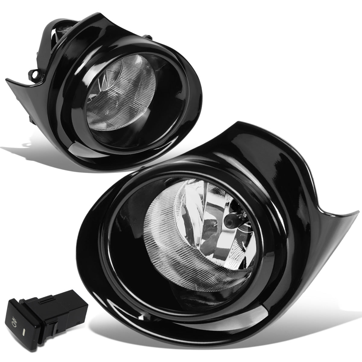 FAROS DE NIEBLA 15-18 PRIUS C - FITS MODELS WITHOUT FACTORY LED FOG LIGHTS - WITH SWITCH, BEZEL - CHROME / CLEAR