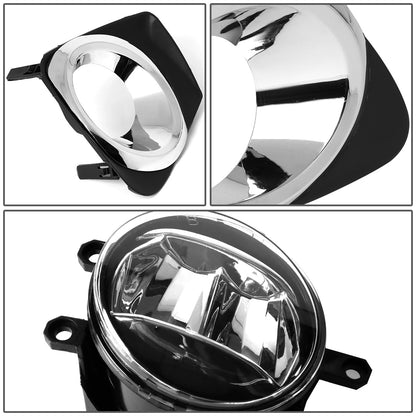 FAROS DE NIEBLA 11-13 TOYOTA COROLLA - WITH SWITCH, BEZEL - CHROME / CLEAR