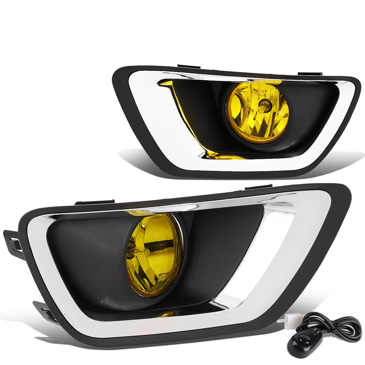 FAROS DE NIEBLA 15-19 CHEVY COLORADO - WITH SWITCH, CHROME BEZEL - AMBER