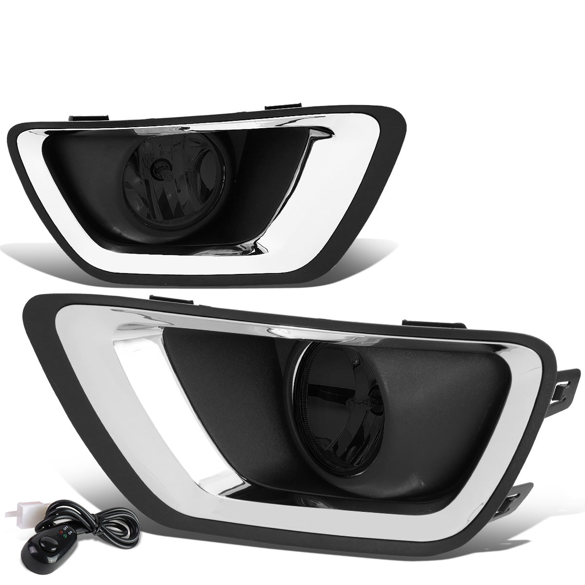 FAROS DE NIEBLA 15-19 CHEVY COLORADO - WITH SWITCH, CHROME BEZEL - SMOKE
