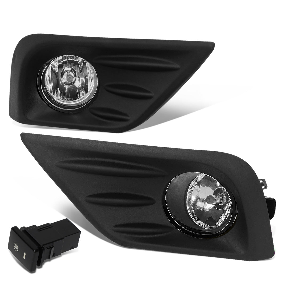 FAROS DE NIEBLA 16-18 NISSAN ALTIMA 4-DR - WITH SWITCH, BLACK BEZEL - CHROME / CLEAR