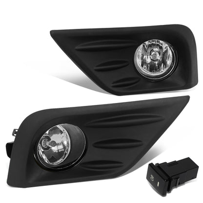 FAROS DE NIEBLA 16-18 NISSAN ALTIMA 4-DR - WITH SWITCH, BLACK BEZEL - CHROME / CLEAR
