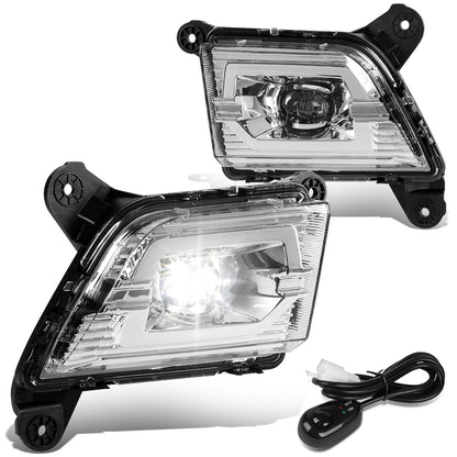FAROS DE NIEBLA 19-20 CHEVY SILVERADO 1500, NEW BODY - DOES NOT FIT 2019 LEGACY AND LIGHT DUTY MODELS - LED - WITH SWITCH - CHROME / CLEAR
