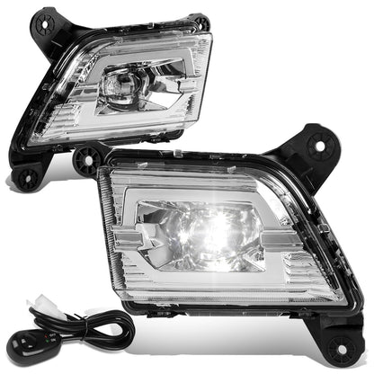 FAROS DE NIEBLA 19-20 CHEVY SILVERADO 1500, NEW BODY - DOES NOT FIT 2019 LEGACY AND LIGHT DUTY MODELS - LED - WITH SWITCH - CHROME / CLEAR