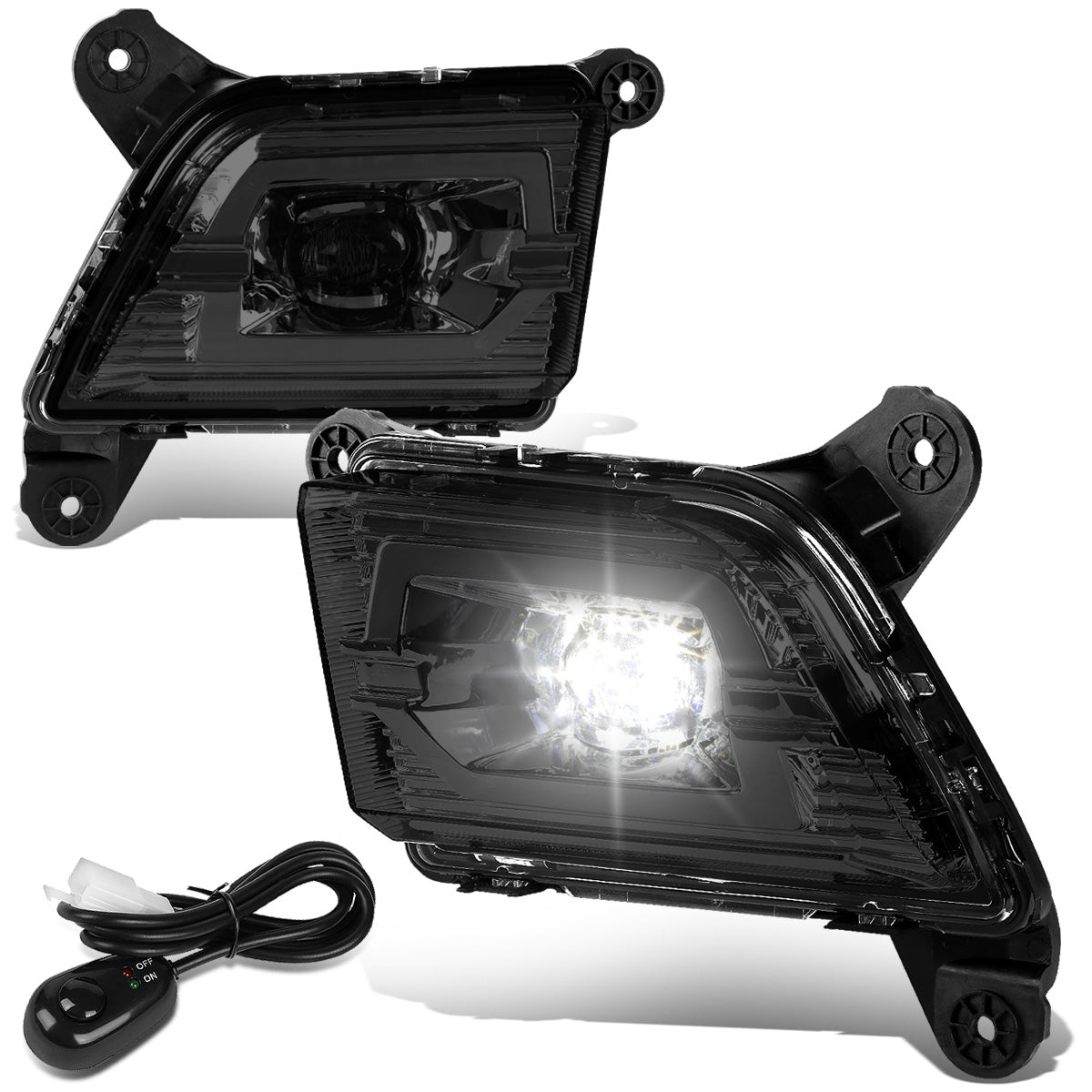 FAROS DE NIEBLA 19-20 CHEVY SILVERADO 1500, NEW BODY - DOES NOT FIT 2019 LEGACY AND LIGHT DUTY MODELS - LED - WITH SWITCH - SMOKE