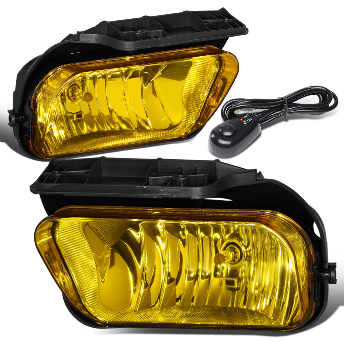 FAROS DE NIEBLA 03-06 CHEVY SILVERADO 1500, 2500HD, 3500 / 2007 SILVERADO 1500, 2500HD, 3500 CLASSIC MODELS / 02-06 AVALANCHE - WITH SWITCH - AMBER