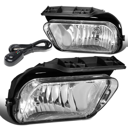 FAROS DE NIEBLA 03-06 CHEVY SILVERADO 1500, 2500HD, 3500 / 2007 SILVERADO 1500, 2500HD, 3500 CLASSIC MODELS / 02-06 AVALANCHE - WITH SWITCH - CHROME / CLEAR