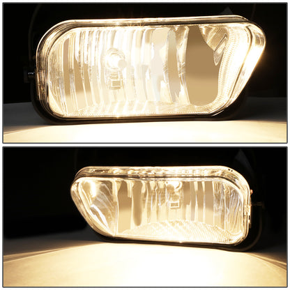 FAROS DE NIEBLA 03-06 CHEVY SILVERADO 1500, 2500HD, 3500 / 2007 SILVERADO 1500, 2500HD, 3500 CLASSIC MODELS / 02-06 AVALANCHE - WITH SWITCH - CHROME / CLEAR