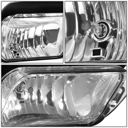 FAROS DE NIEBLA 03-06 CHEVY SILVERADO 1500, 2500HD, 3500 / 2007 SILVERADO 1500, 2500HD, 3500 CLASSIC MODELS / 02-06 AVALANCHE - WITH SWITCH - CHROME / CLEAR