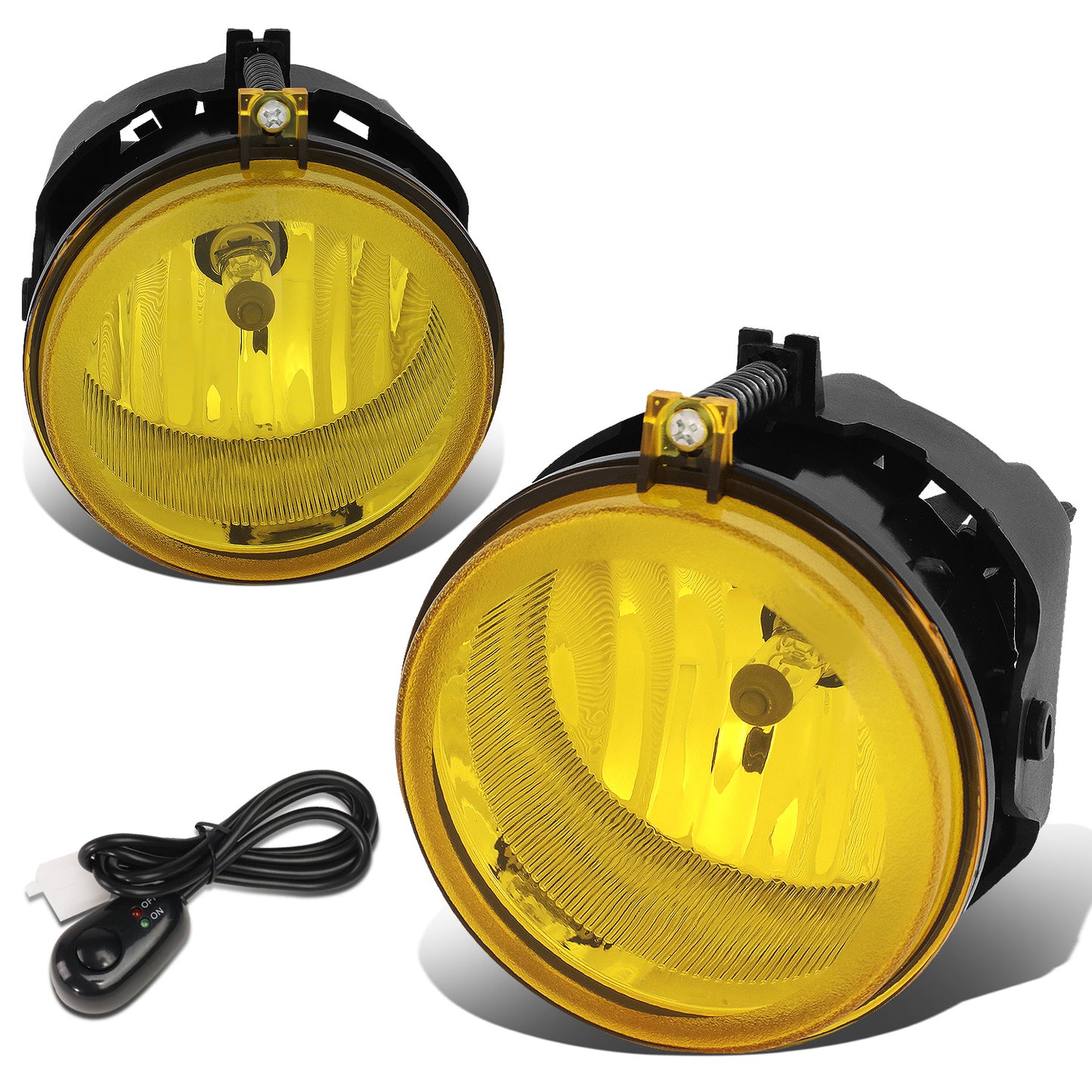 FAROS DE NIEBLA 05-08 CHRYSLER PACIFICA / 05-09 SEBRING, TOWN AND COUNTRY / 08-10 DODGE AVENGER, CHALLENGER, GRAND CARAVAN / 07-10 CALIBER, NITRO / 05-07 CARAVAN . 06-09 CHARGER / 07-09 JEEP COMPASS, PATRIOT - WITH SWITCH - AMBER