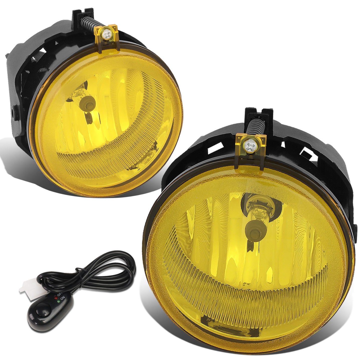 FAROS DE NIEBLA 05-08 CHRYSLER PACIFICA / 05-09 SEBRING, TOWN AND COUNTRY / 08-10 DODGE AVENGER, CHALLENGER, GRAND CARAVAN / 07-10 CALIBER, NITRO / 05-07 CARAVAN . 06-09 CHARGER / 07-09 JEEP COMPASS, PATRIOT - WITH SWITCH - AMBER