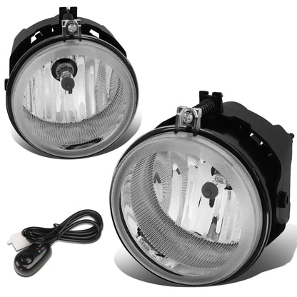 FAROS DE NIEBLA 05-08 CHRYSLER PACIFICA / 05-09 SEBRING, TOWN AND COUNTRY / 08-10 DODGE AVENGER, CHALLENGER, GRAND CARAVAN / 07-10 CALIBER, NITRO / 05-07 CARAVAN . 06-09 CHARGER / 07-09 JEEP COMPASS, PATRIOT - WITH SWITCH - CHROME / CLEAR