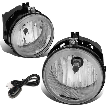 FAROS DE NIEBLA 05-08 CHRYSLER PACIFICA / 05-09 SEBRING, TOWN AND COUNTRY / 08-10 DODGE AVENGER, CHALLENGER, GRAND CARAVAN / 07-10 CALIBER, NITRO / 05-07 CARAVAN . 06-09 CHARGER / 07-09 JEEP COMPASS, PATRIOT - WITH SWITCH - CHROME / CLEAR