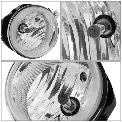 FAROS DE NIEBLA 05-08 CHRYSLER PACIFICA / 05-09 SEBRING, TOWN AND COUNTRY / 08-10 DODGE AVENGER, CHALLENGER, GRAND CARAVAN / 07-10 CALIBER, NITRO / 05-07 CARAVAN . 06-09 CHARGER / 07-09 JEEP COMPASS, PATRIOT - WITH SWITCH - CHROME / CLEAR