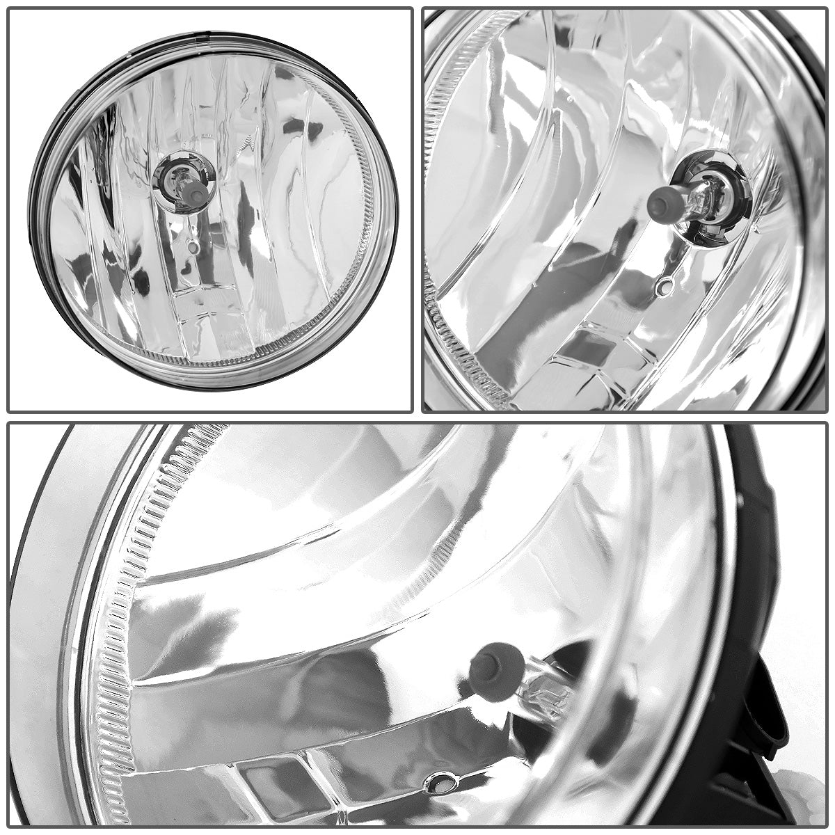 FAROS DE NIEBLA 07-13 GMC SIERRA 1500 / 07-14 SIERRA 2500, 3500 / 2010 SIERRA DENALI - WITH SWITCH - CHROME / CLEAR