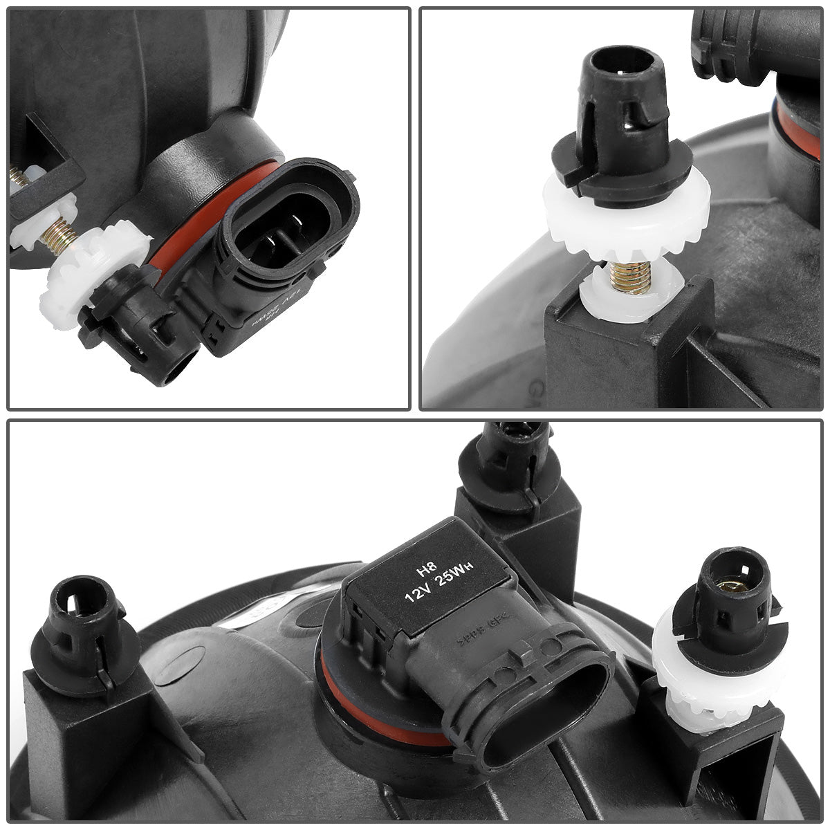 FAROS DE NIEBLA 07-13 GMC SIERRA 1500 / 07-14 SIERRA 2500, 3500 / 2010 SIERRA DENALI - WITH SWITCH - CHROME / CLEAR