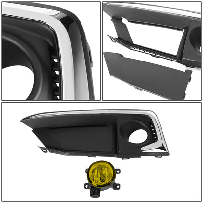 FAROS DE NIEBLA 19-20 HONDA CIVIC 2-DR COUPE, 4-DR SEDAN - WITH SWITCH, CHROME TRIM BEZEL - AMBER