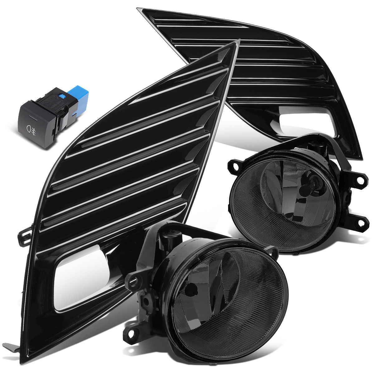 FAROS DE NIEBLA 18-20 TOYOTA CAMRY SE, XSE - WITH SWITCH, BLACK BEZEL - SMOKE