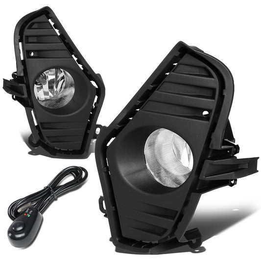 FAROS DE NIEBLA 19-20 TOYOTA RAV4, LE, XLE, LIMITED, SXE, SE MODELS - DOES NOT FIT ADVENTURE, TRD, TRAIL MODELS - WITH SWITCH, BLACK BEZEL - CHROME / CLEAR