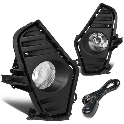 FAROS DE NIEBLA 19-20 TOYOTA RAV4, LE, XLE, LIMITED, SXE, SE MODELS - DOES NOT FIT ADVENTURE, TRD, TRAIL MODELS - WITH SWITCH, BLACK BEZEL - CHROME / CLEAR