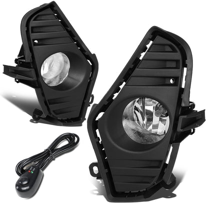 FAROS DE NIEBLA 19-20 TOYOTA RAV4, LE, XLE, LIMITED, SXE, SE MODELS - DOES NOT FIT ADVENTURE, TRD, TRAIL MODELS - WITH SWITCH, BLACK BEZEL - CHROME / CLEAR