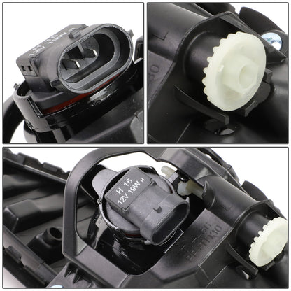 FAROS DE NIEBLA 19-20 TOYOTA RAV4, LE, XLE, LIMITED, SXE, SE MODELS - DOES NOT FIT ADVENTURE, TRD, TRAIL MODELS - WITH SWITCH, BLACK BEZEL - CHROME / CLEAR
