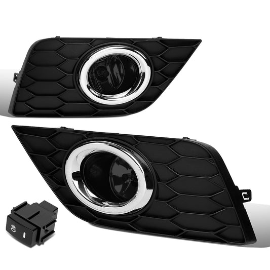 FAROS DE NIEBLA 16-19 NISSAN SENTRA - DOES NOT FIT NISMO MODEL - WITH SWITCH, BLACK BEZEL - SMOKE